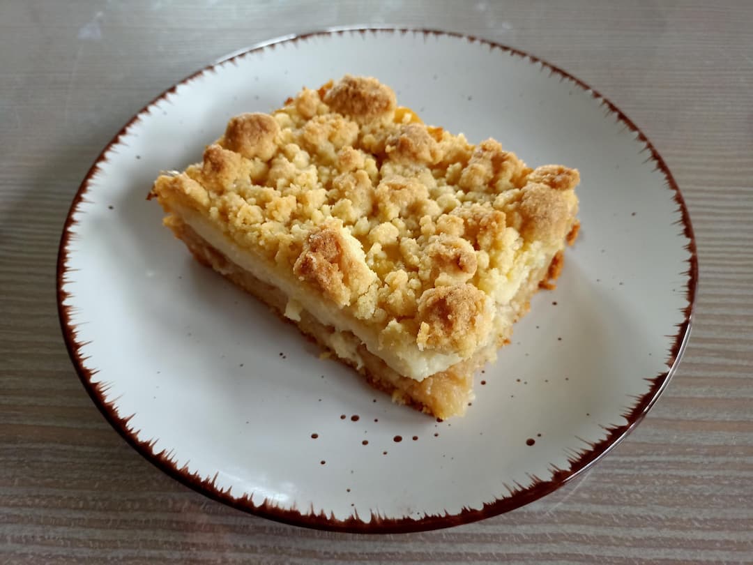 Apfelkuchen mit Pudding