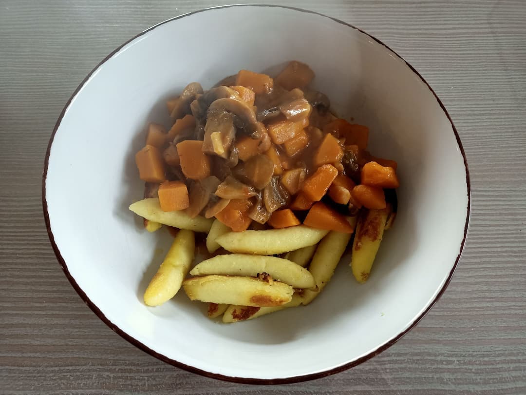Kürbis One Pot mit Schupfnudeln