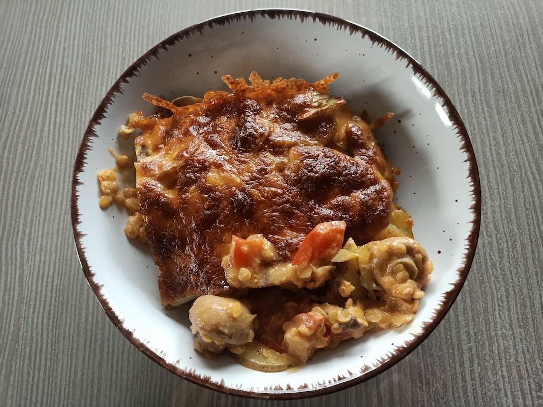 Linsenauflauf mit Kartoffelhaube