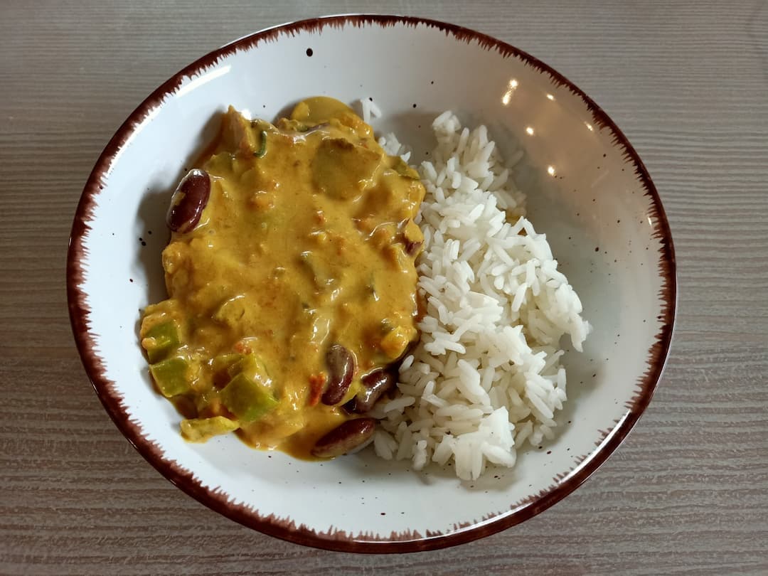 Pilze-Bohnen-Kokos Curry
