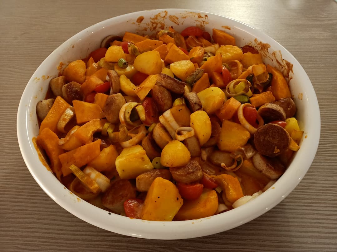 Sahne-Kürbis-Auflauf